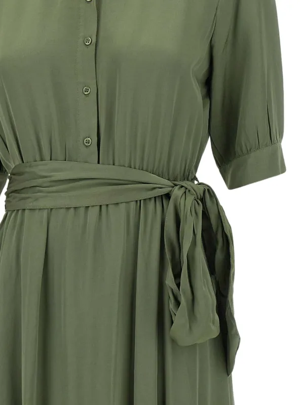 Kaos Belted Midi Shirt Dress | Green | FARFETCH BH
