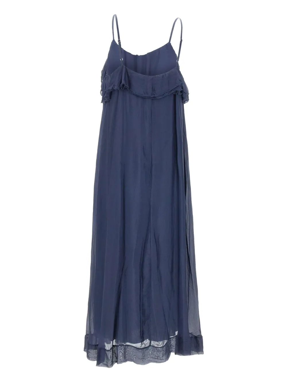 Kaos Midi-jurk met ruches - Blauw