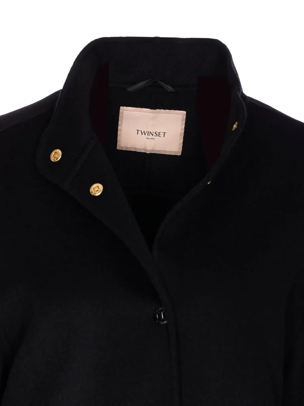 TWINSET Jack met drukknoop en logodetail Zwart