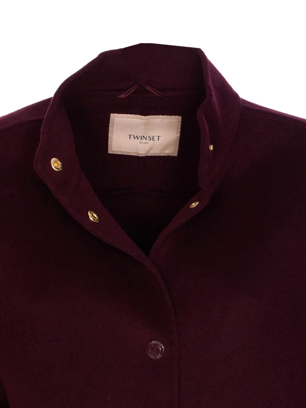 TWINSET Jack met drukknoop en ronde hals Rood
