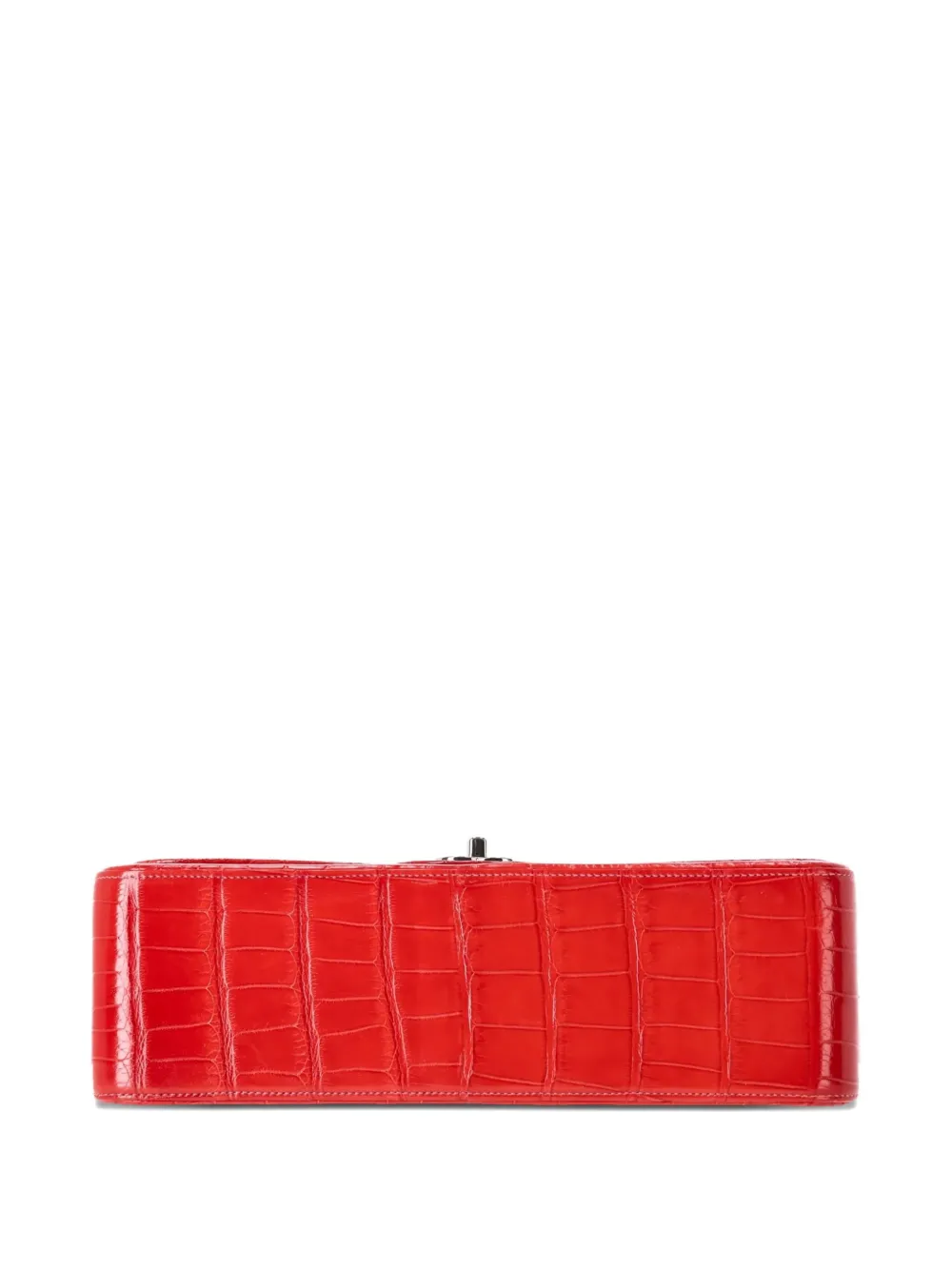 Pre-owned Chanel 2015-16 Jumbo Double Flap Shoulder Bag In Red