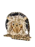 CHANEL Pre-Owned 2024 mini lion-head embellished cross-body clutch - Black