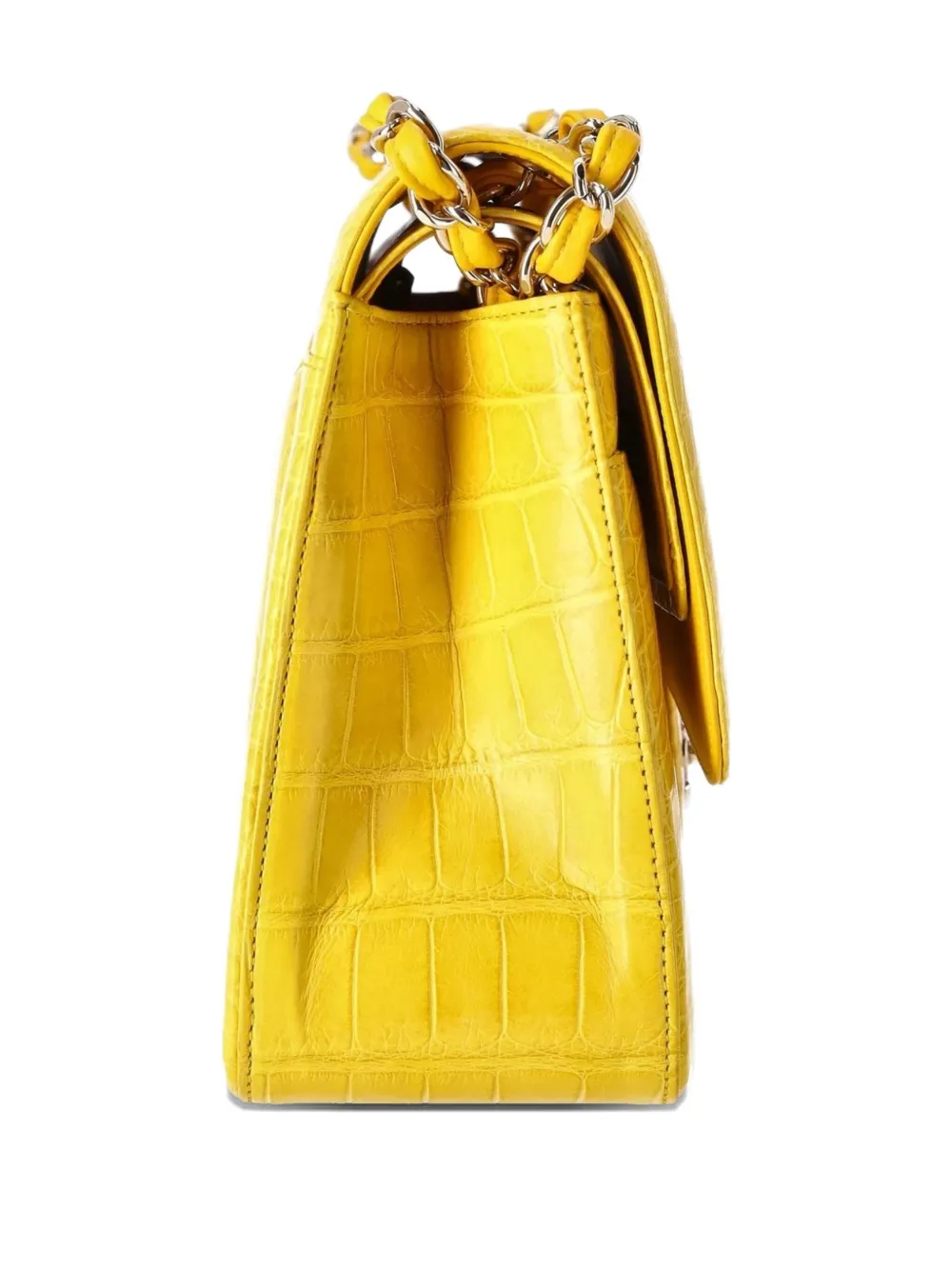 Pre-owned Chanel Jumbo Double Flap Shoulder Bag In Yellow