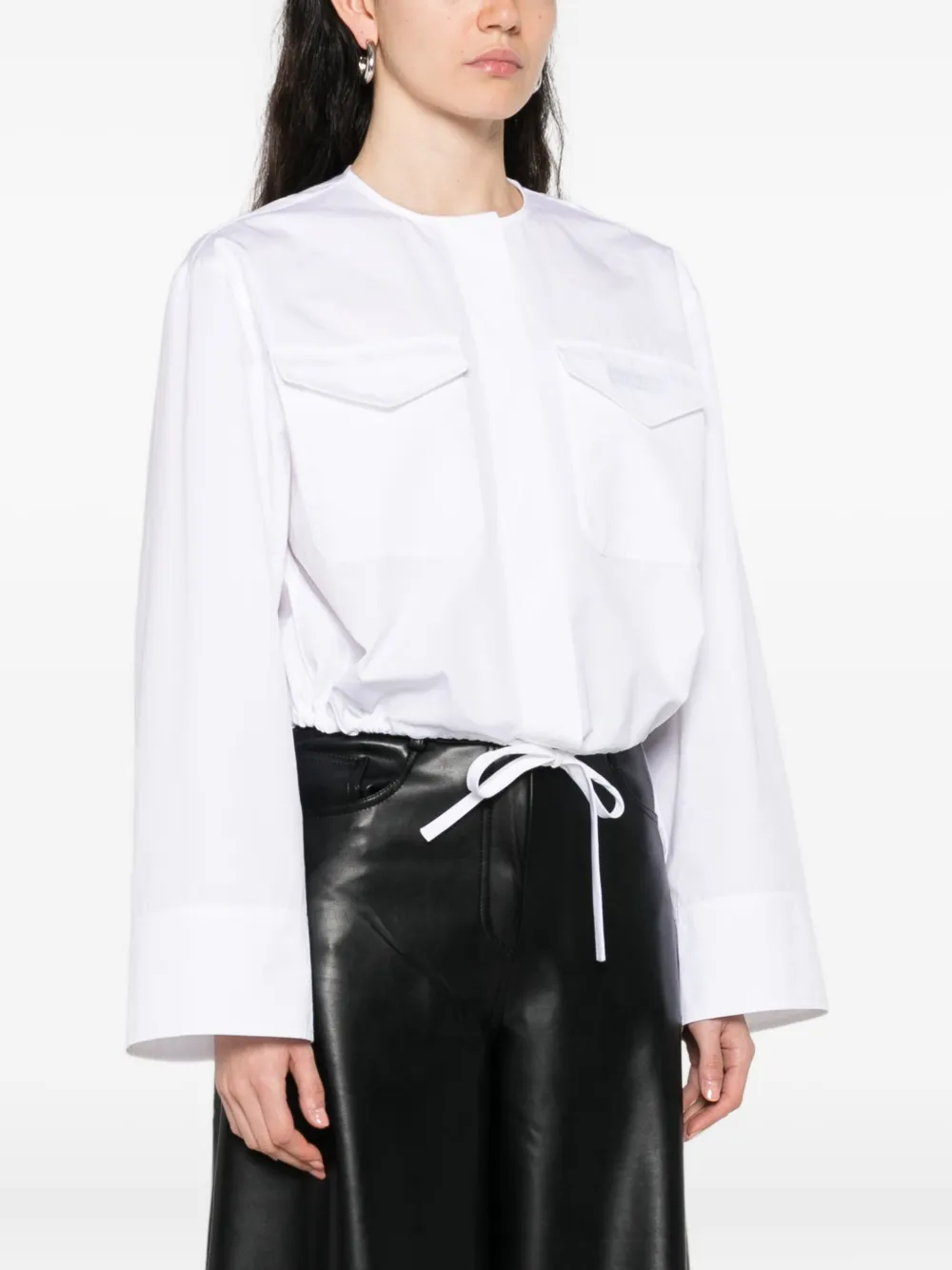 Givenchy Blouse met trekkoord en zak Wit