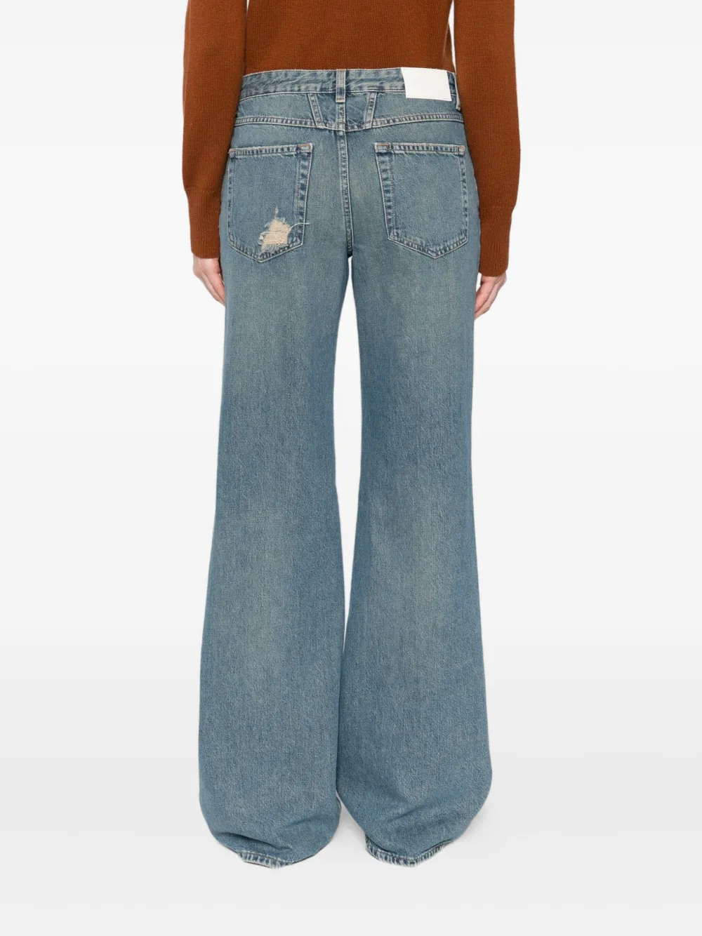 Closed Jeans met gerafeld detail Blauw