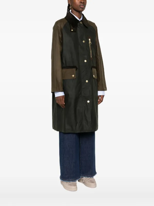 Barbour raglan-sleeve Buttoned Coat | Green | FARFETCH