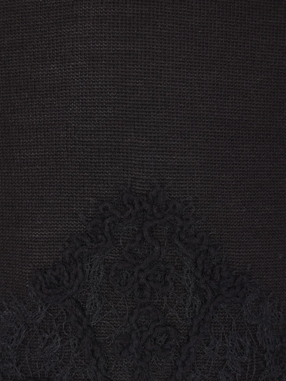 Ermanno Scervino Vest met gewelfd kant en lange mouwen Zwart