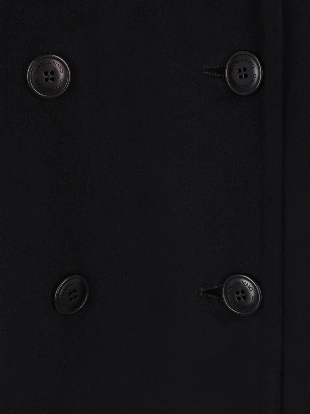 Ermanno Scervino Double-breasted Wool Coat In Black