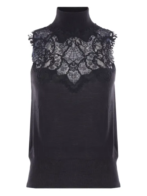 Ermanno Scervino lace-insert turtleneck top