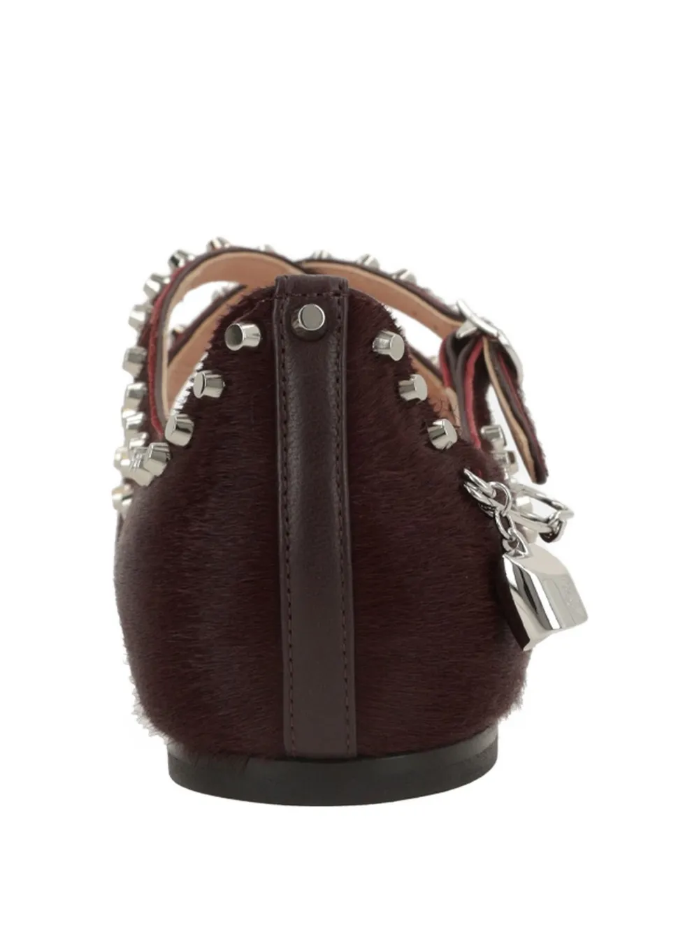 Bally Stud-embellished Ballet Flats In Brown