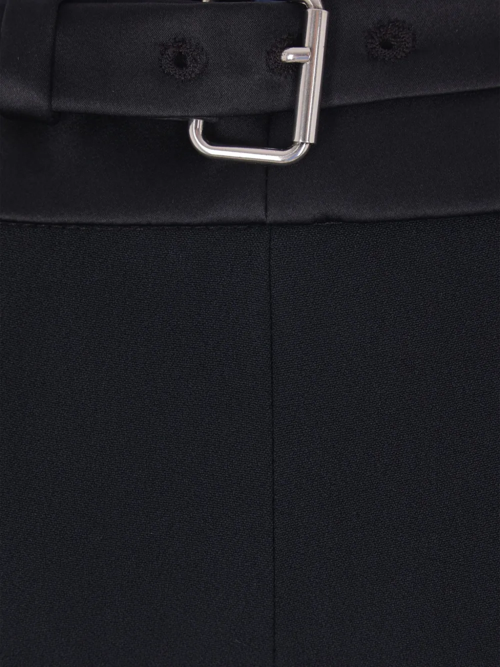 Ermanno Scervino Broek met satijnen vlakken en ceintuur Blauw