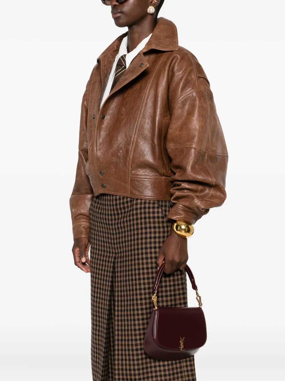 Saint Laurent Voltaire schoudertas Rood