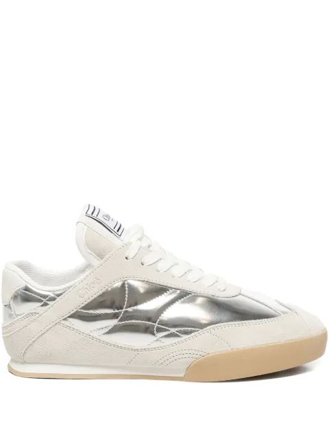 Chloé Kick metallic-panelled sneakers 