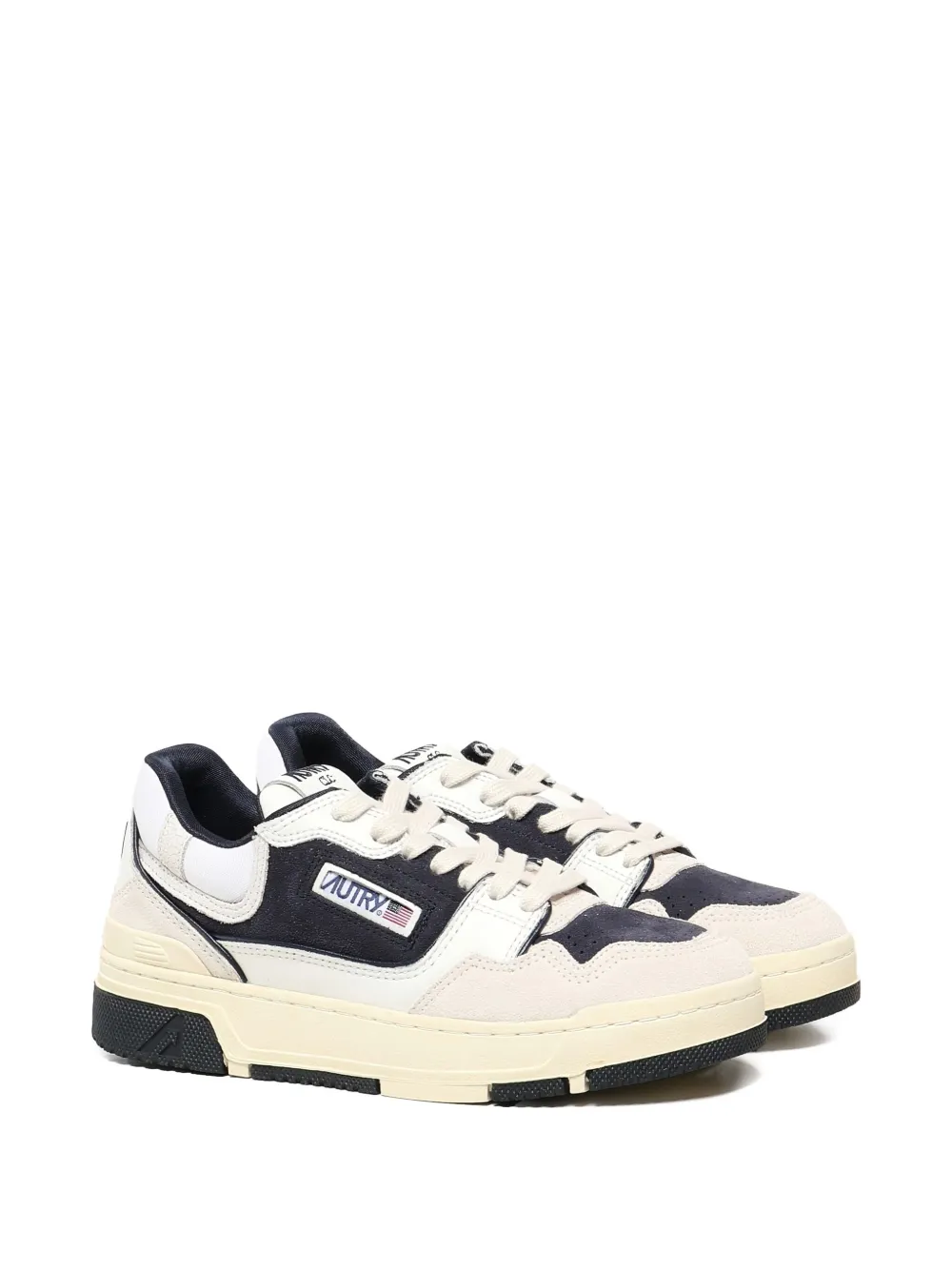 Autry leather panel sneakers Black