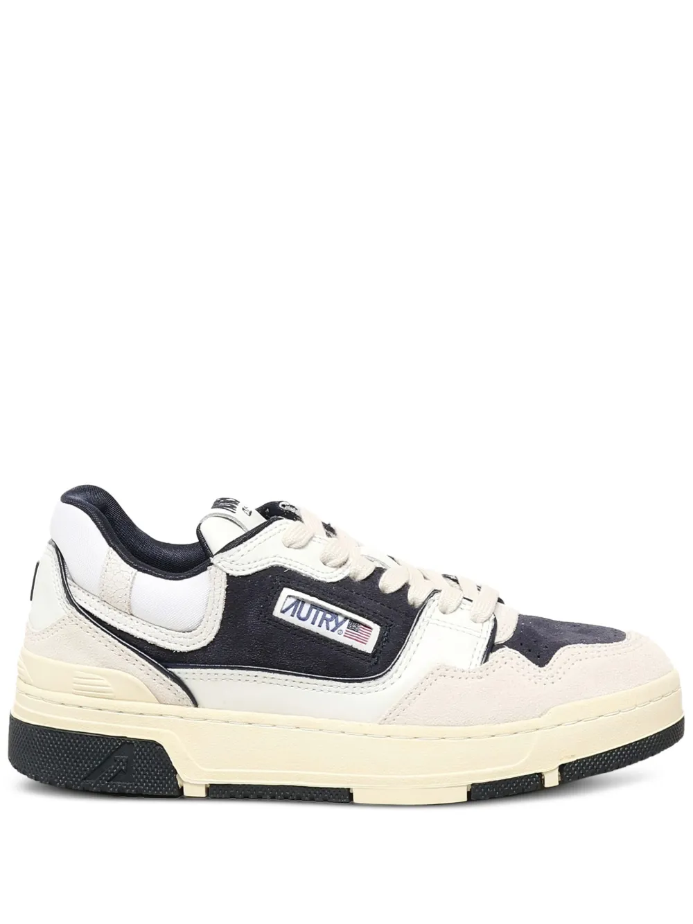 Autry leather panel sneakers Black