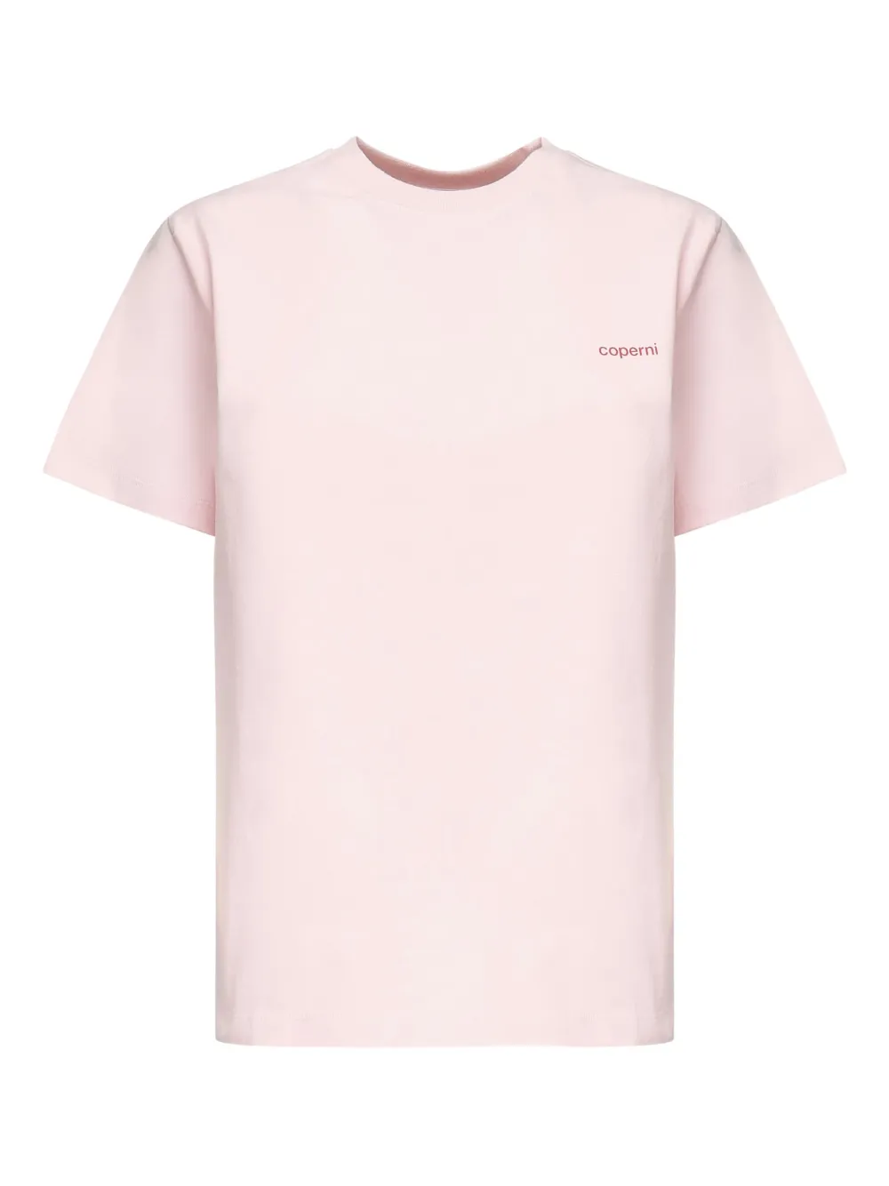 Coperni Embroidered Cotton T-shirt In Pink