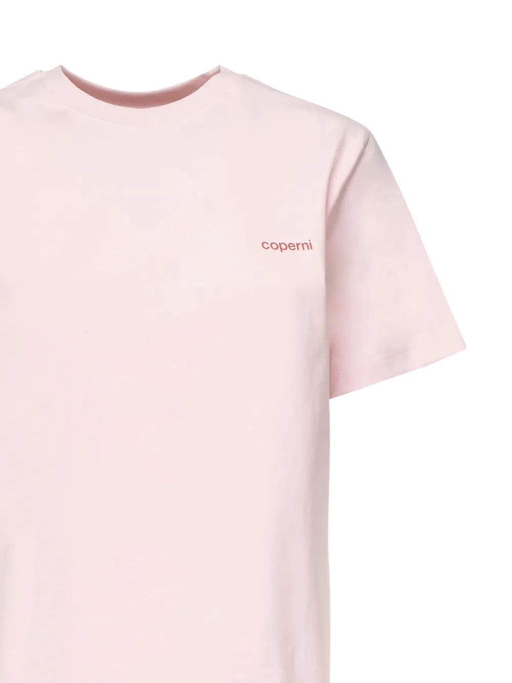 Coperni embroidered cotton T-shirt Roze