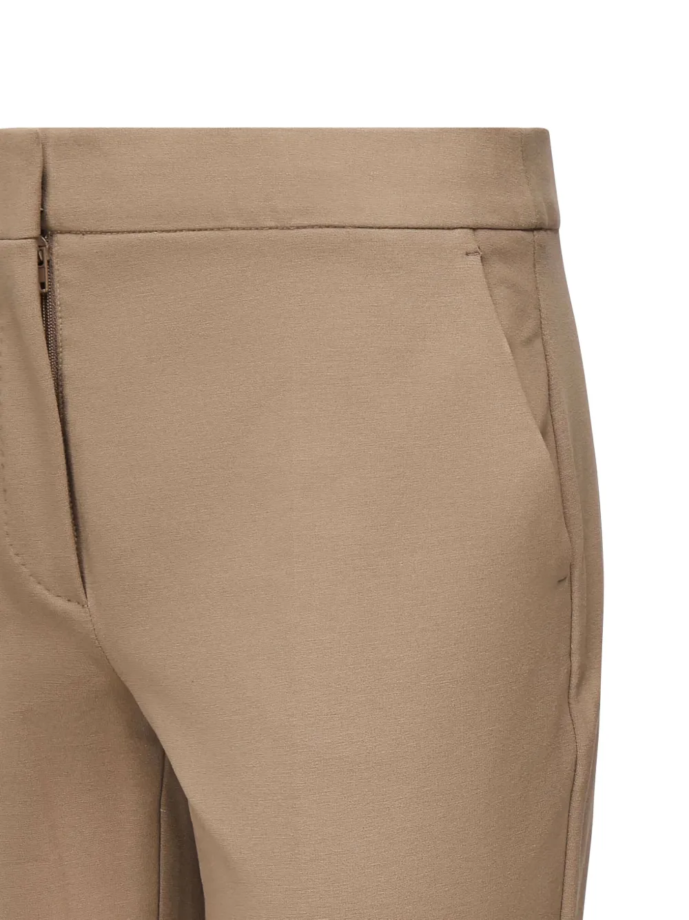 Max Mara Pegno Zip-fly Trousers In Brown