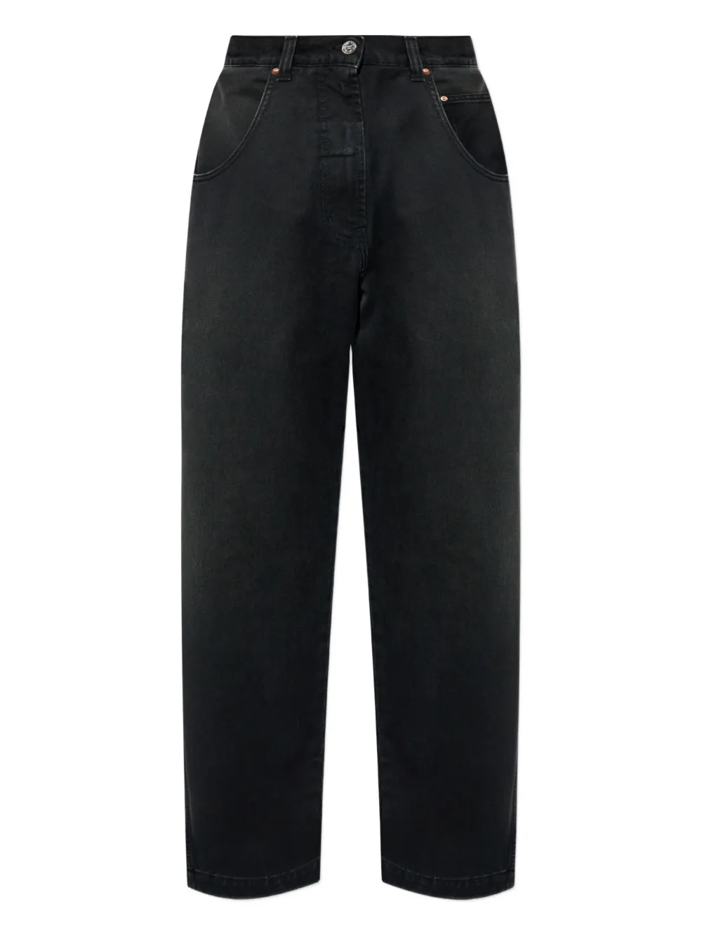 logo-patch cargo jeans