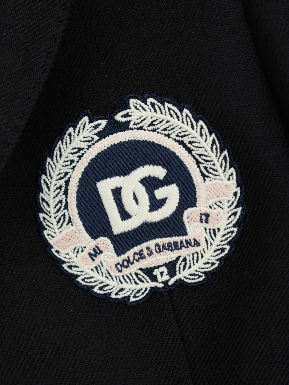 Dolce & Gabbana Kids logo-patch button-detail blazer Zwart