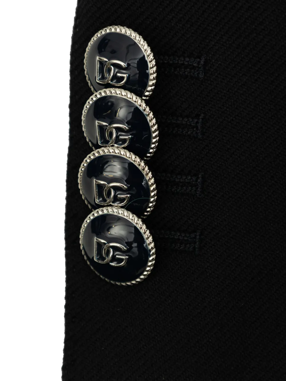 Dolce & Gabbana Kids logo-patch button-detail blazer Zwart