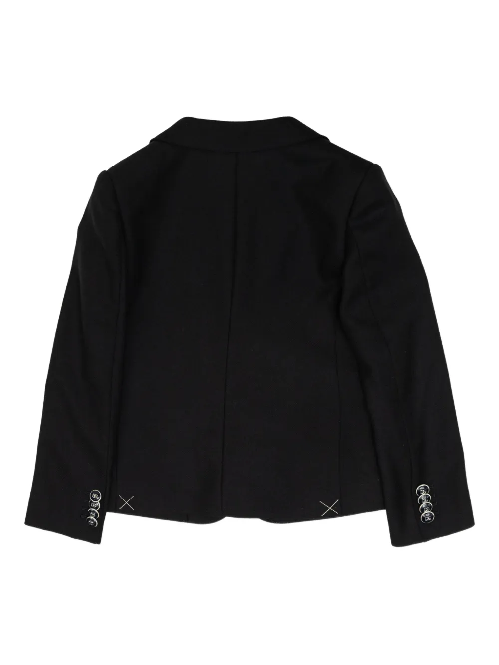 Dolce & Gabbana Kids logo-patch button-detail blazer Zwart