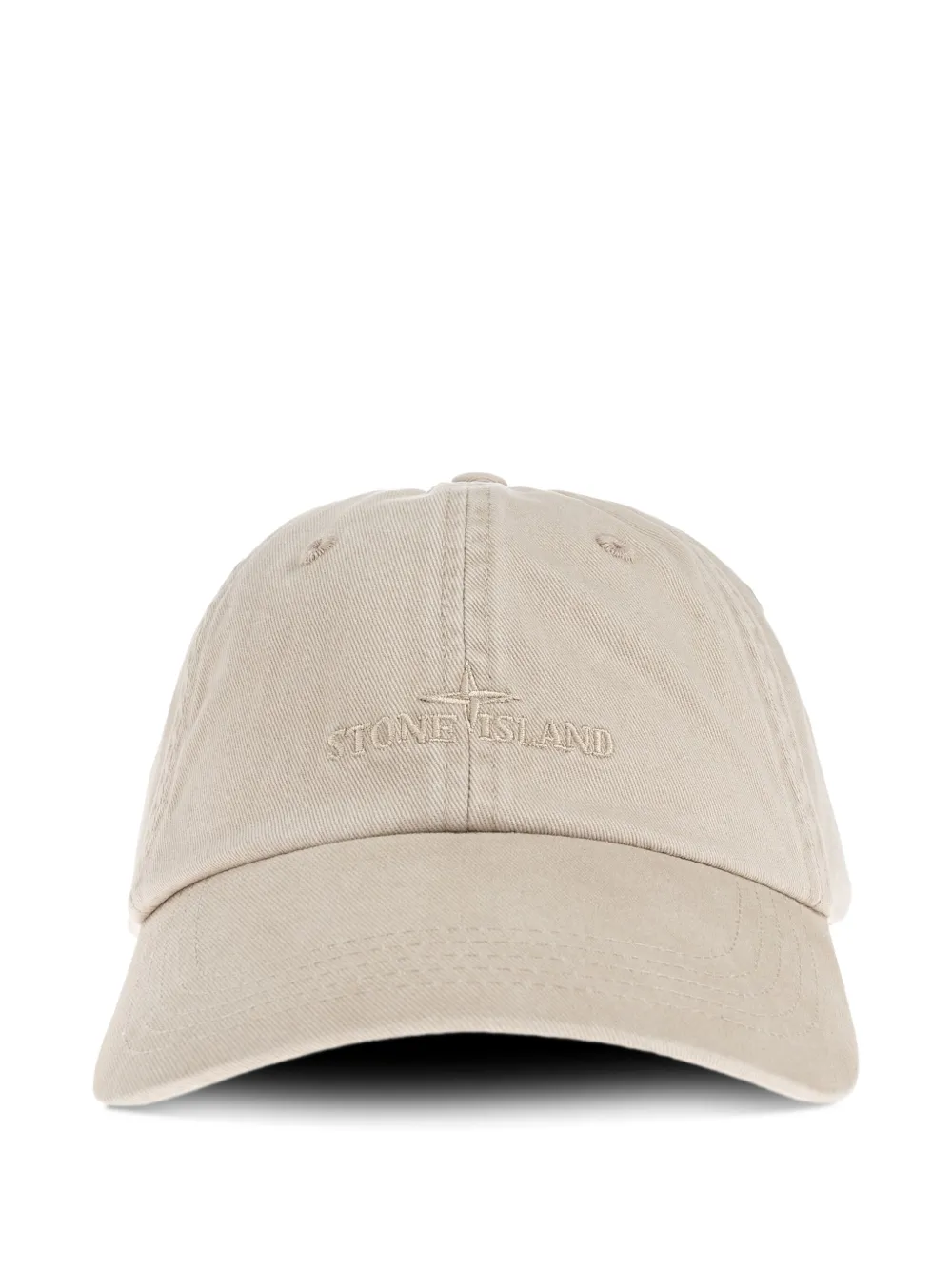 Stone Island Honkbalpet met geborduurd logo Beige