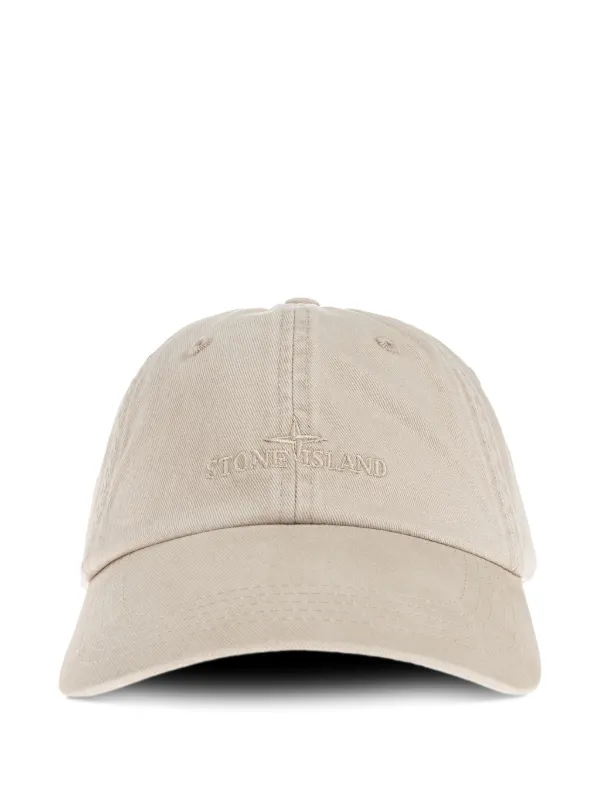 ◆新品◆ Stone 　コットン ロゴ キャップ Stone Island ロゴ キャップ | ニュートラル | FARFETCH JP