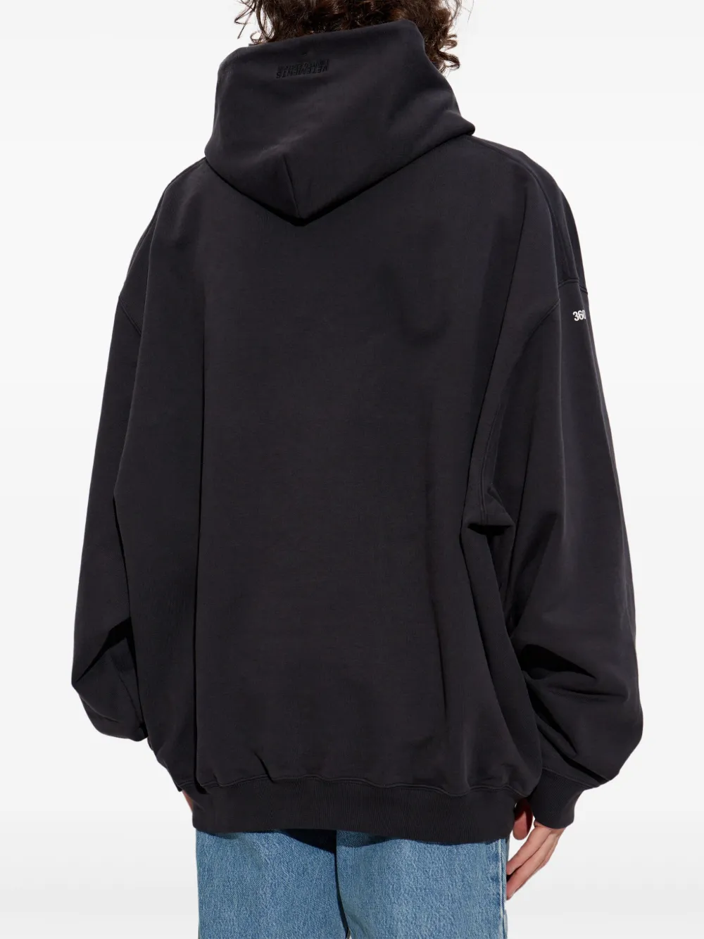 VETEMENTS Sweater met cameraprint en capuchon Zwart