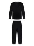 Emporio Armani eagle-logo pajama set (set of two) - Black