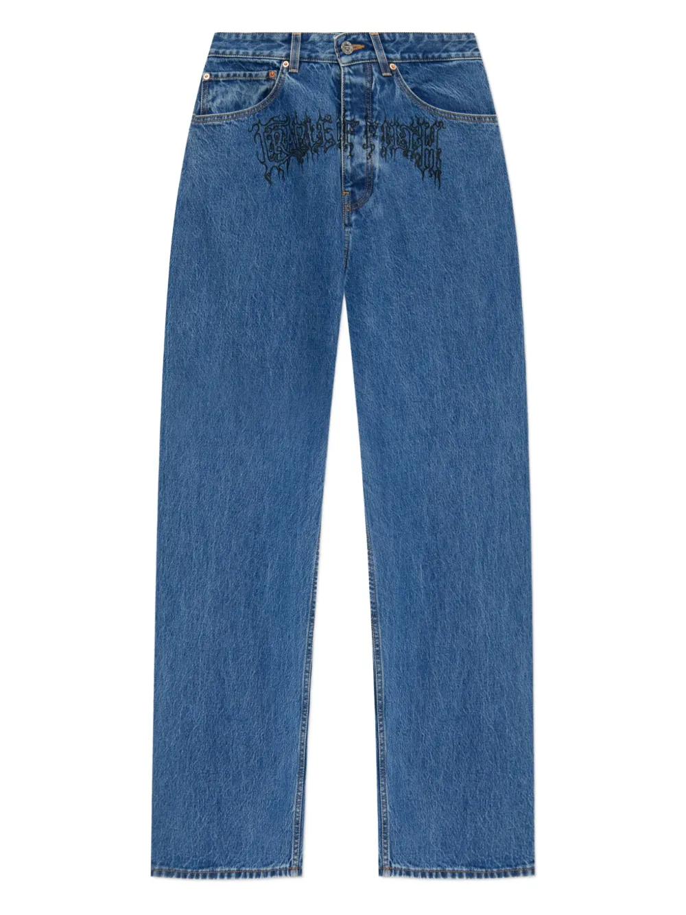 graphic-print jeans