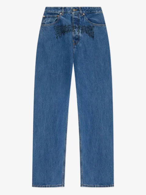 VETEMENTS jean à imprimé graphique