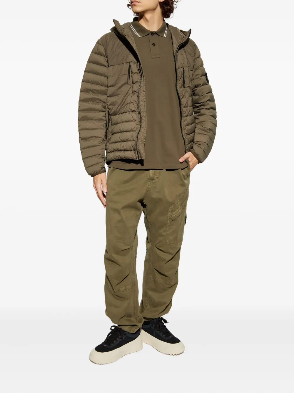 Stone Island cargo-pocket elasticated-waist trousers Groen