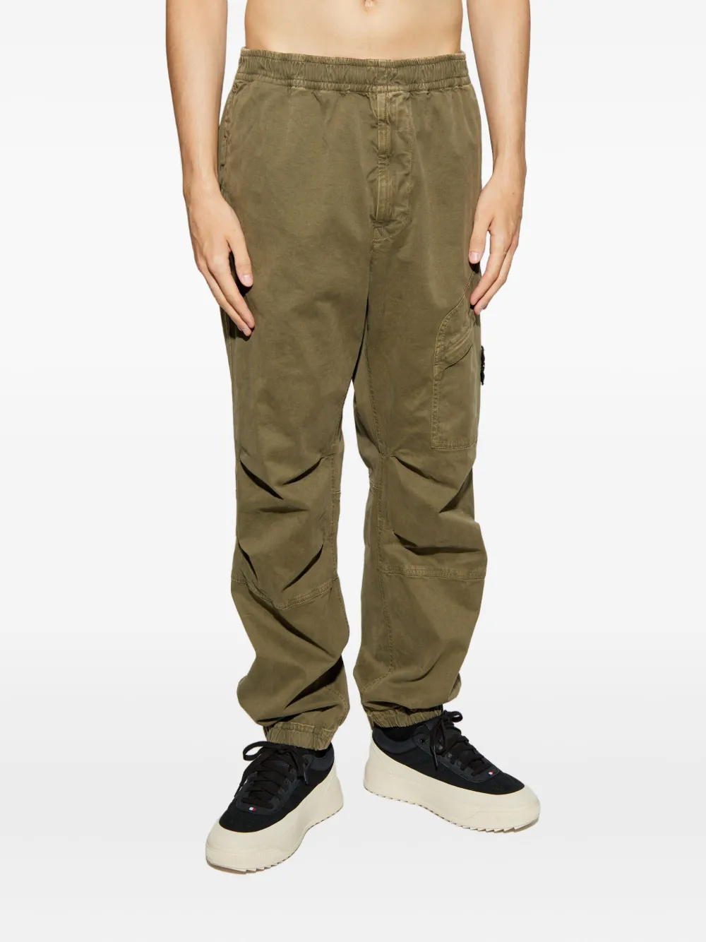 Stone Island cargo-pocket elasticated-waist trousers Groen