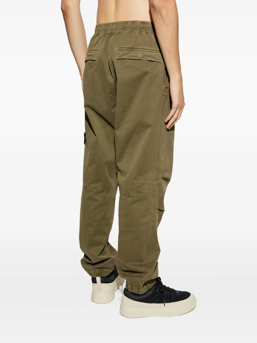 Stone Island cargo-pocket elasticated-waist trousers Groen