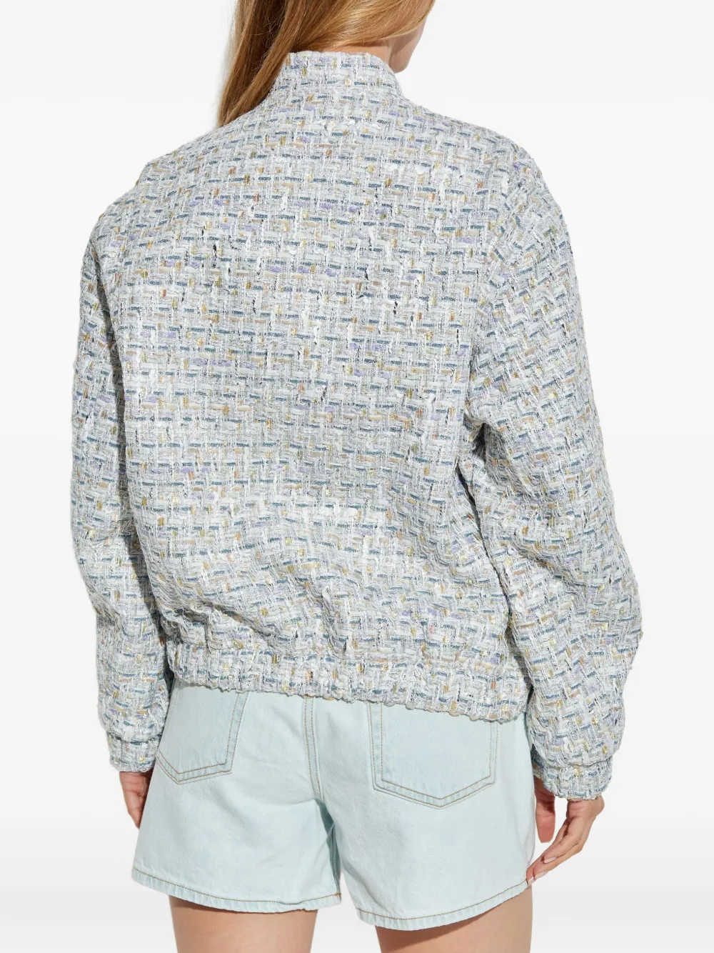 IRO Noemy tweed jack met knopen Beige