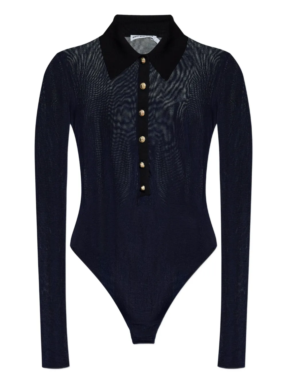 ribbed gold-button bodysuit