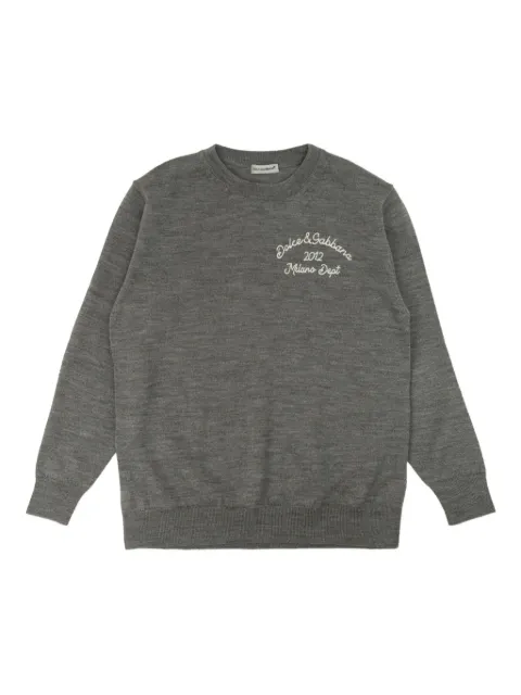 Dolce & Gabbana Kids embroidered wool jumper