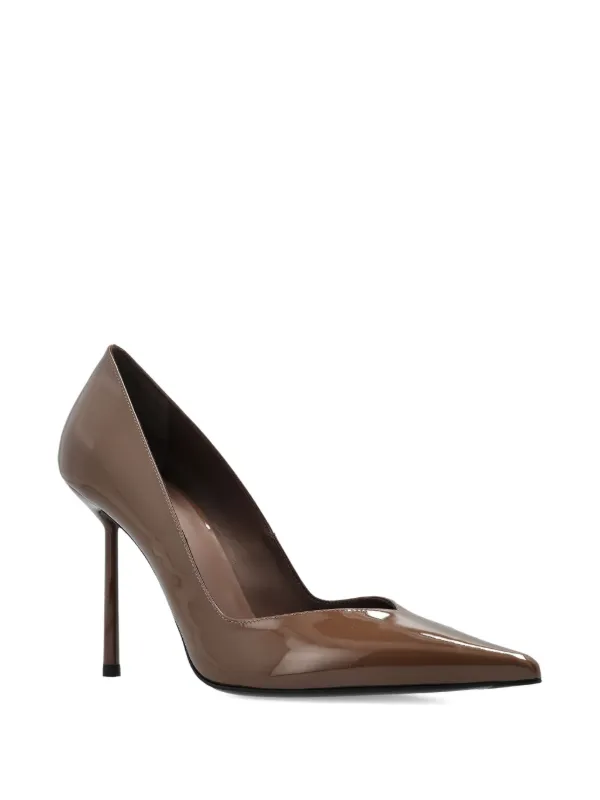Le Silla Leather pointed-toe Heeled Pumps Brown FARFETCH PH