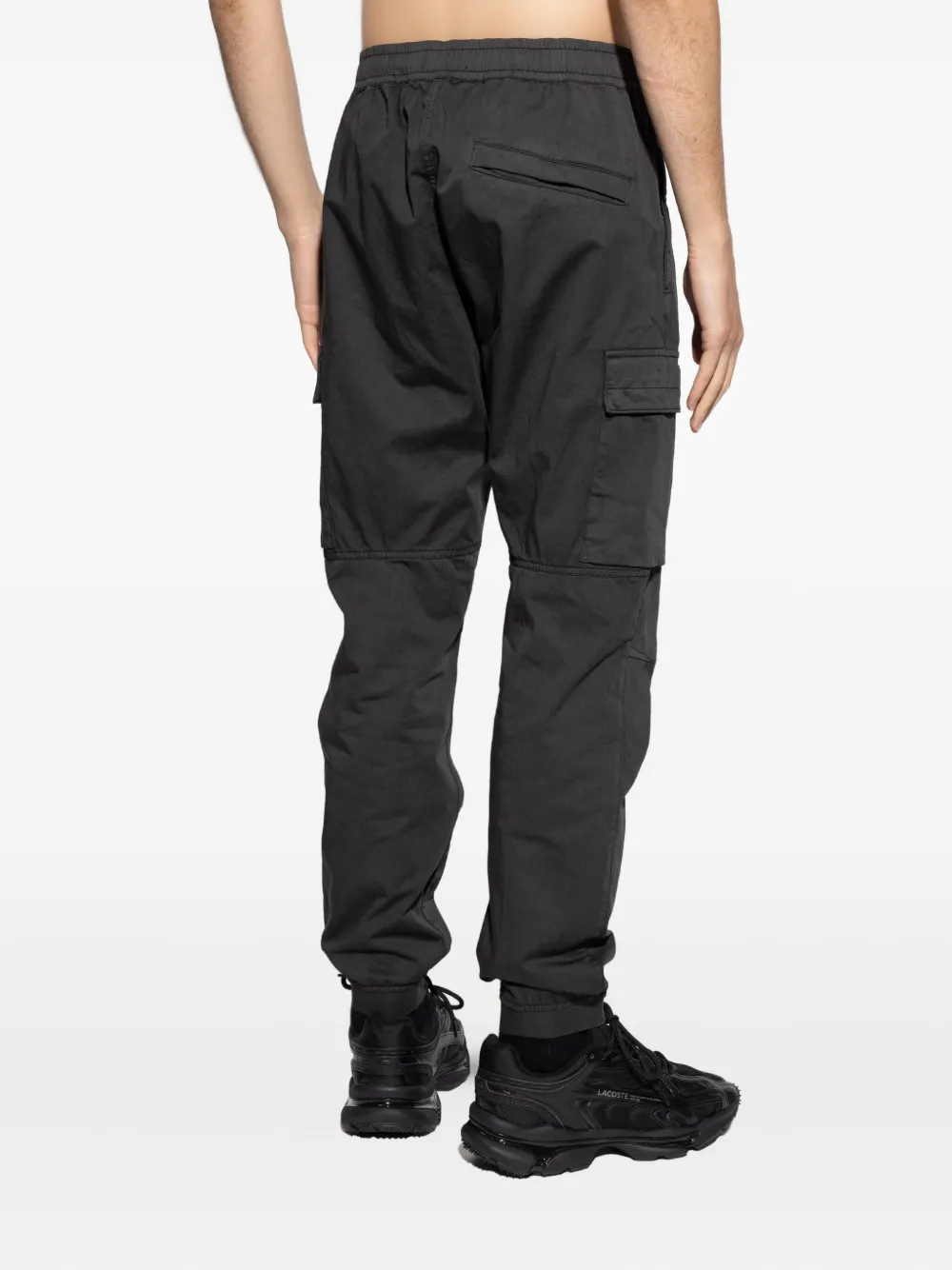 Stone Island 3100033 cargo-pocket elasticated trousers Zwart
