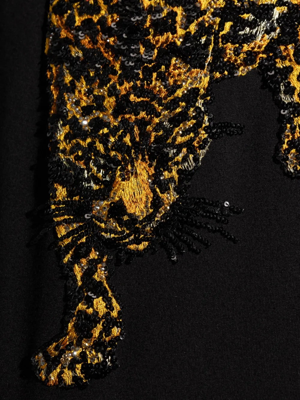 Versace T-shirt met pailletten Zwart