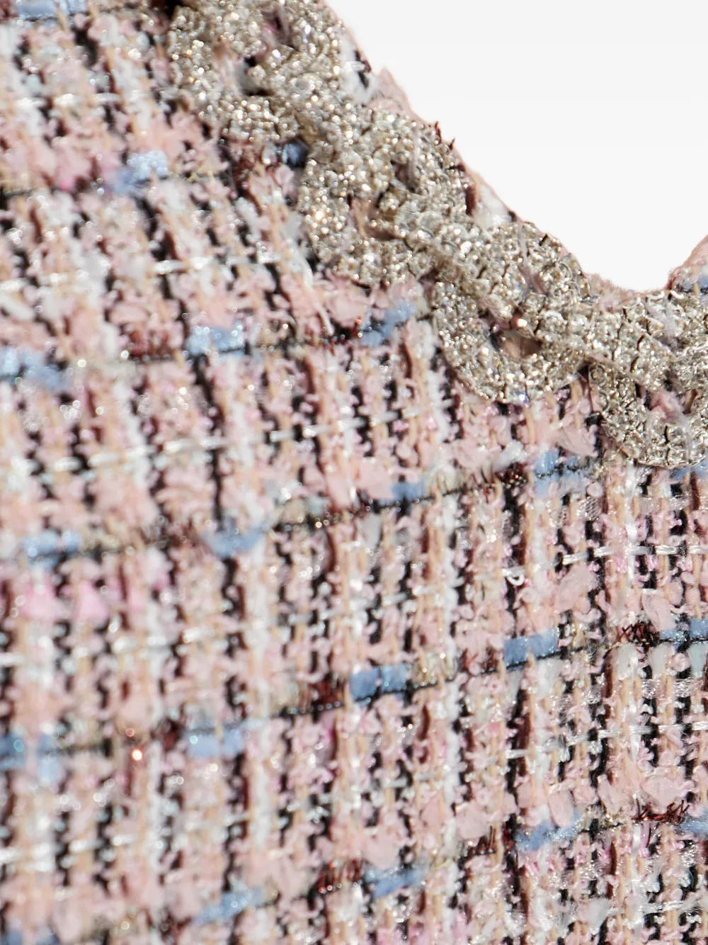 Self-Portrait embellished fur-trimmed dress Roze