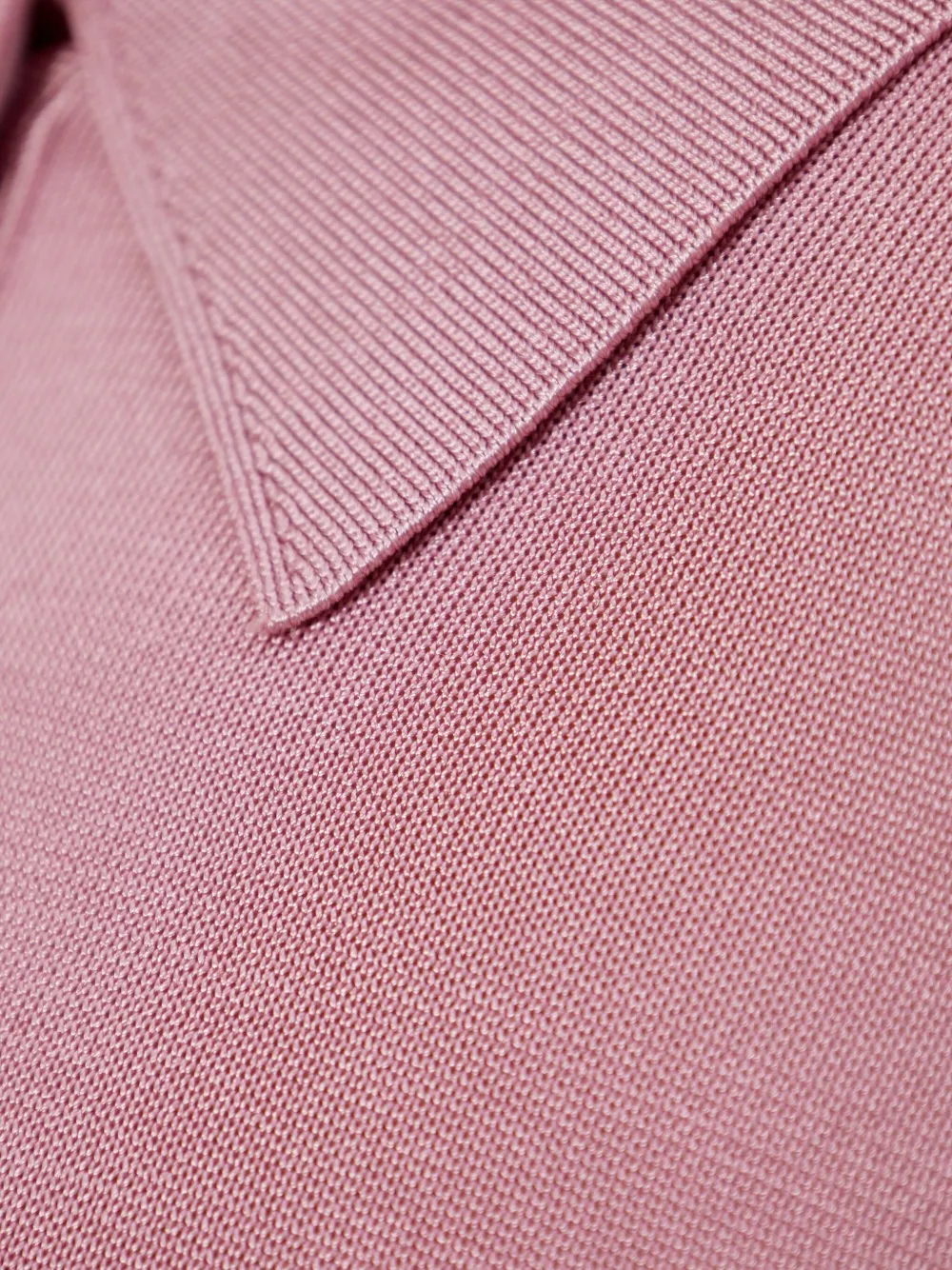 Self-Portrait polo-neck button-front dress Roze