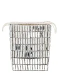 Self-Portrait crystal-embellished drawstring tote bag - Silver