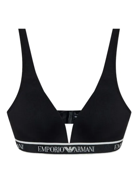 Emporio Armani Sutiã com faixa de logo
