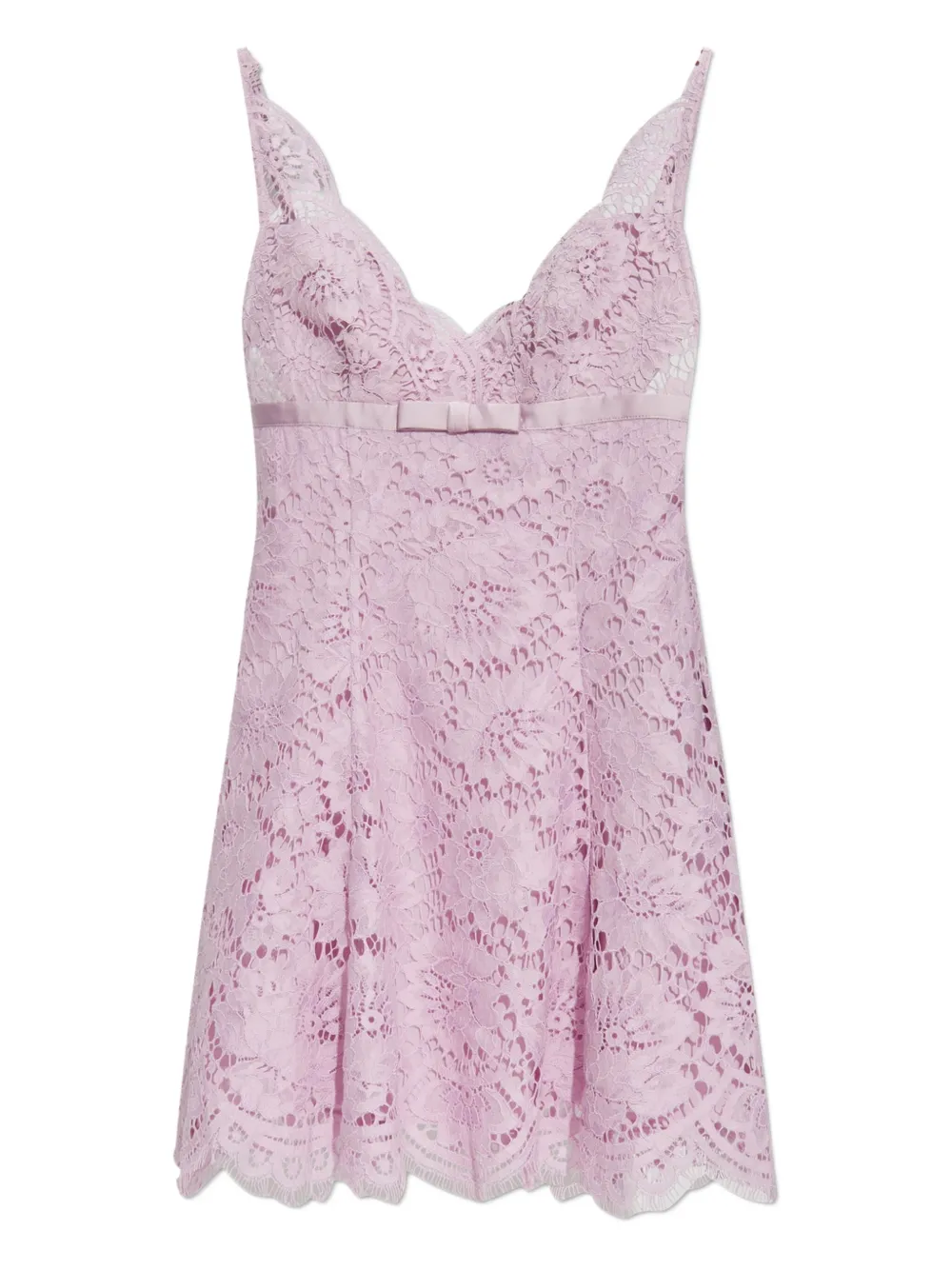 Self-Portrait lace mini dress Roze