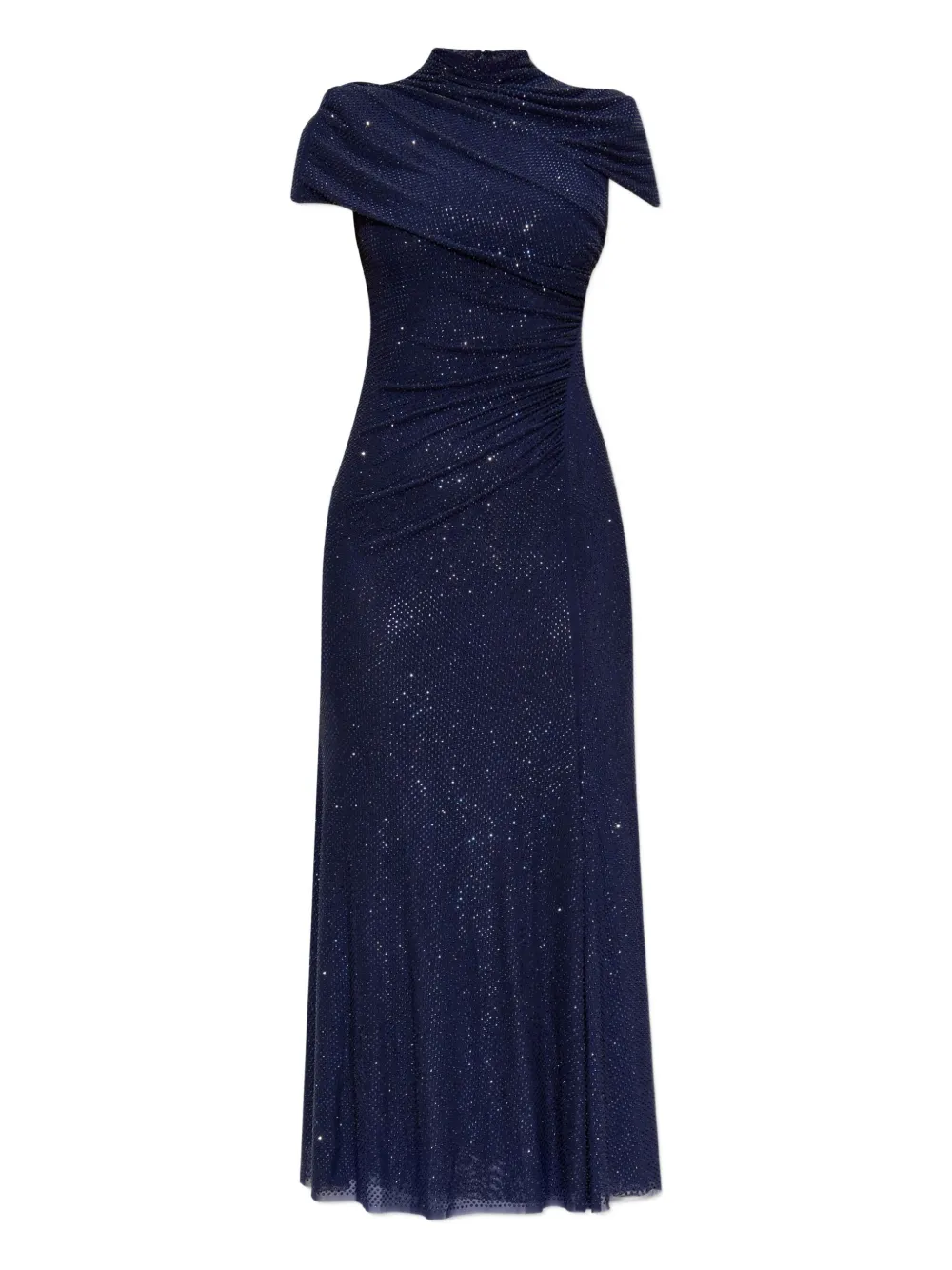 Self-Portrait embellished draped dress Blauw