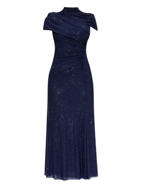 Self-Portrait embellished draped dress