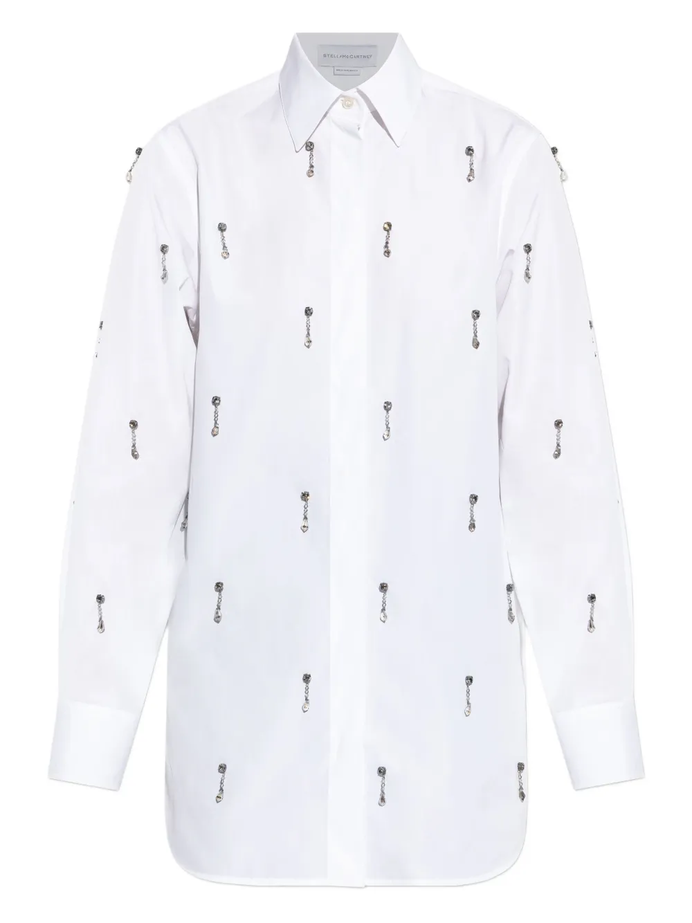 Stella McCartney crystal-embellished shirt Wit
