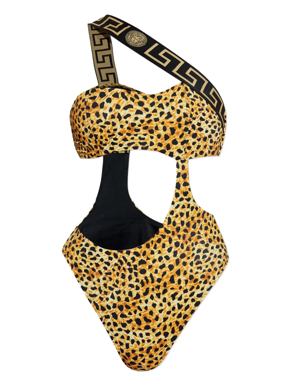 Versace Badpak met Greca afwerking Geel